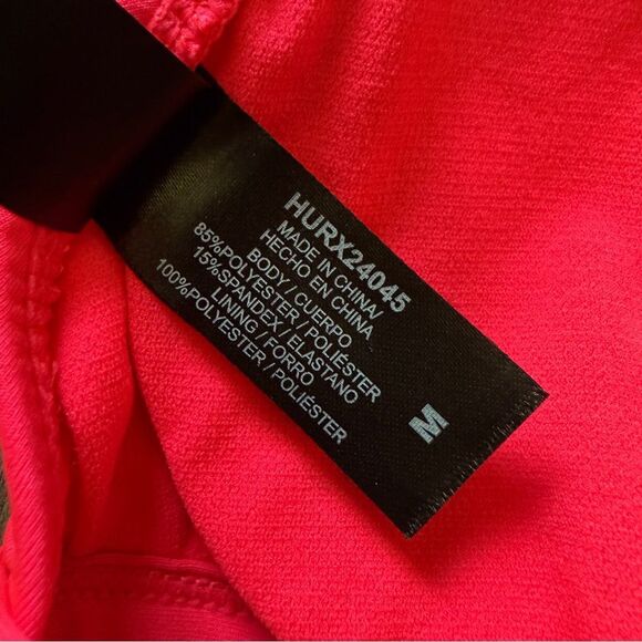 Hurley Bikini Top Neon Pink Peekaboo Cut Out Medium Vacation - Picture 7 of 9